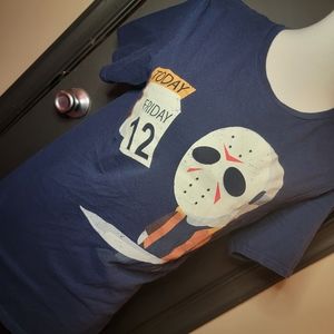 Jason Friday The 13th T Shirt Sz MNavy Blue